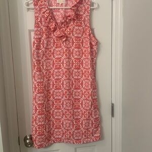 Mud pie boutique brand shift size large pink white nylon